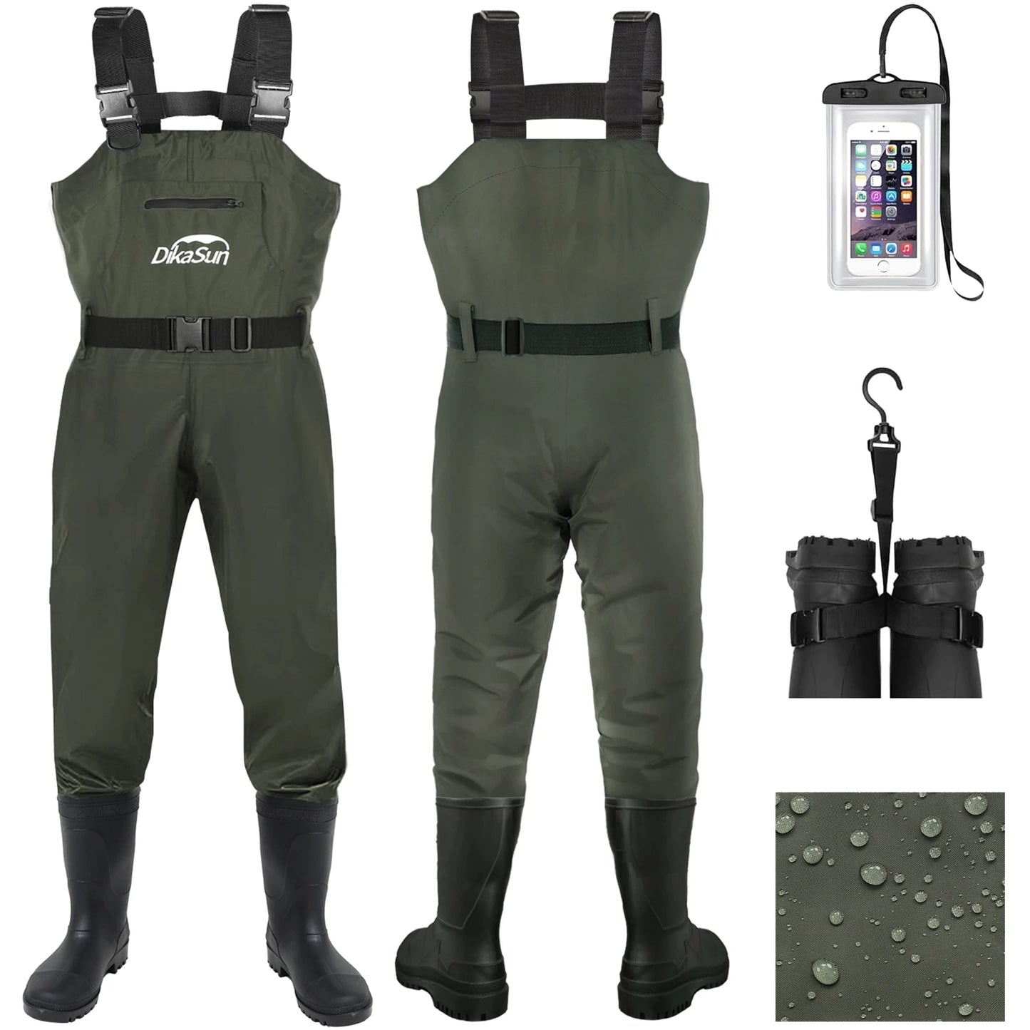 Waterproof Fishing Waders For Men And Women Nylon PVC Chest Waders With Boots