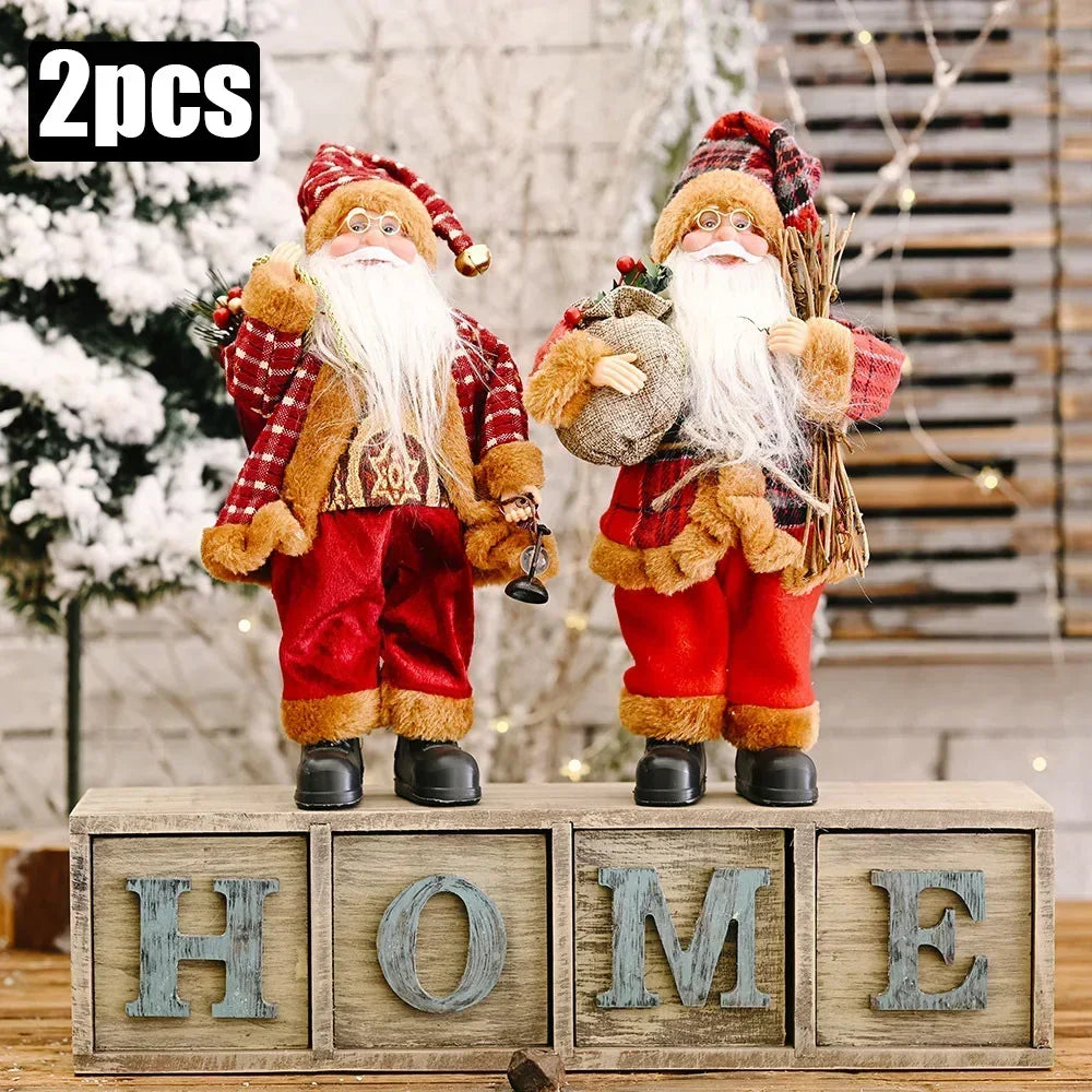 Santa Claus Plush Doll 30cm Christmas Home Decor Gift Set 1 to 4