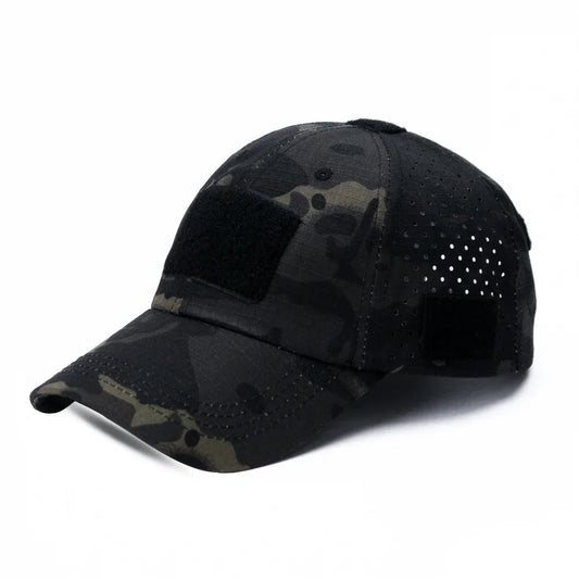 Men Camouflage Baseball Cap Sun Protection Velcro For Hiking