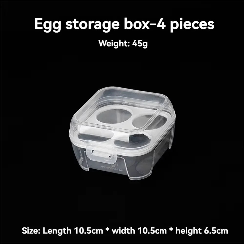 Portable Eggs Box Case Shockproof Egg Holder Kitchen Container Transparent Organizer For Outdoor Camping Picnic