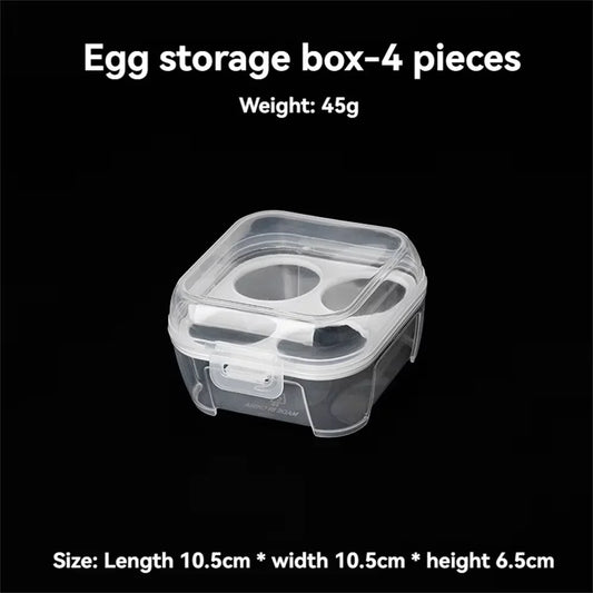 Portable Eggs Box Case Shockproof Egg Holder Kitchen Container Transparent Organizer For Outdoor Camping Picnic