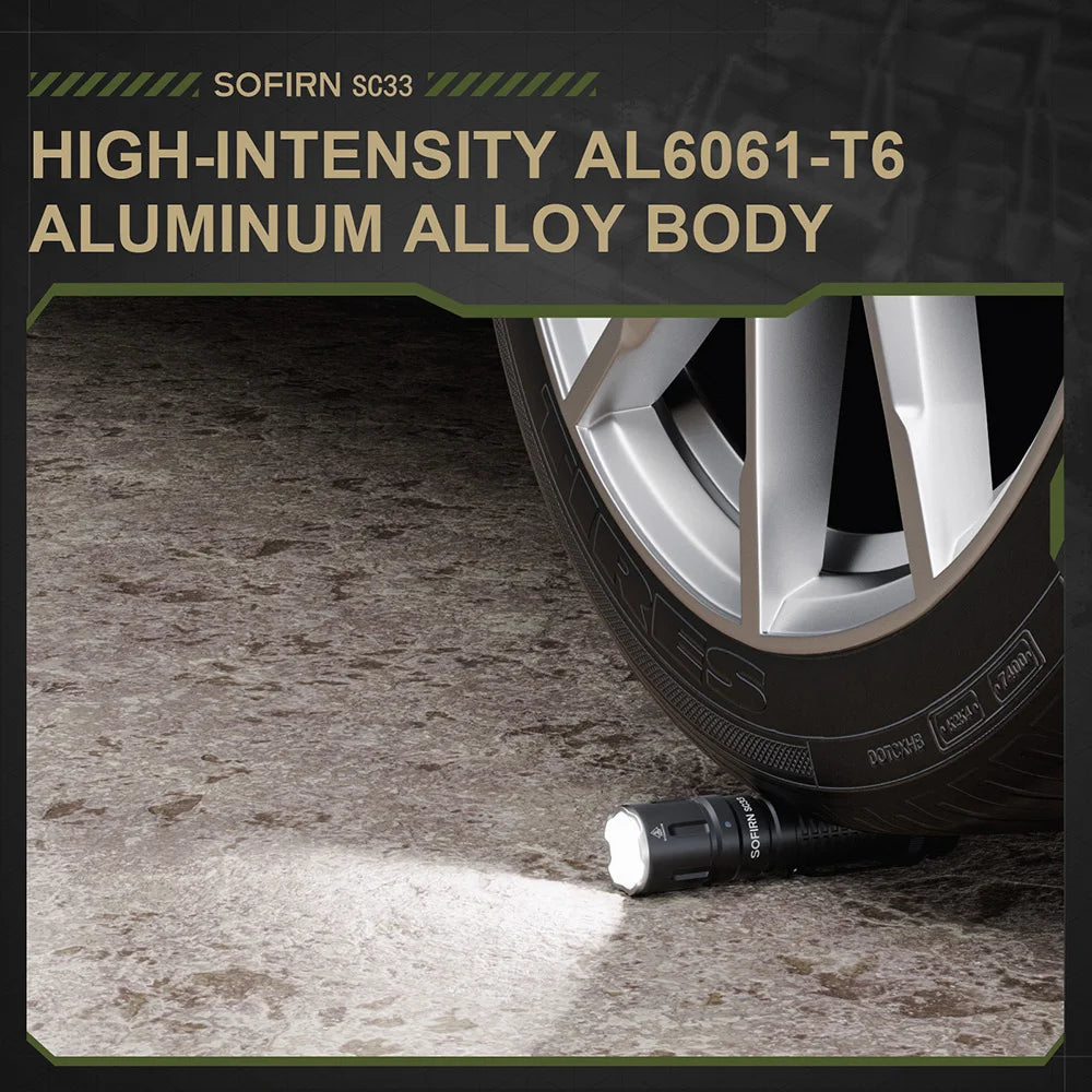 Sofirn SC33 XHP70 LED Tactical Flashlight 5200lm USB Torch