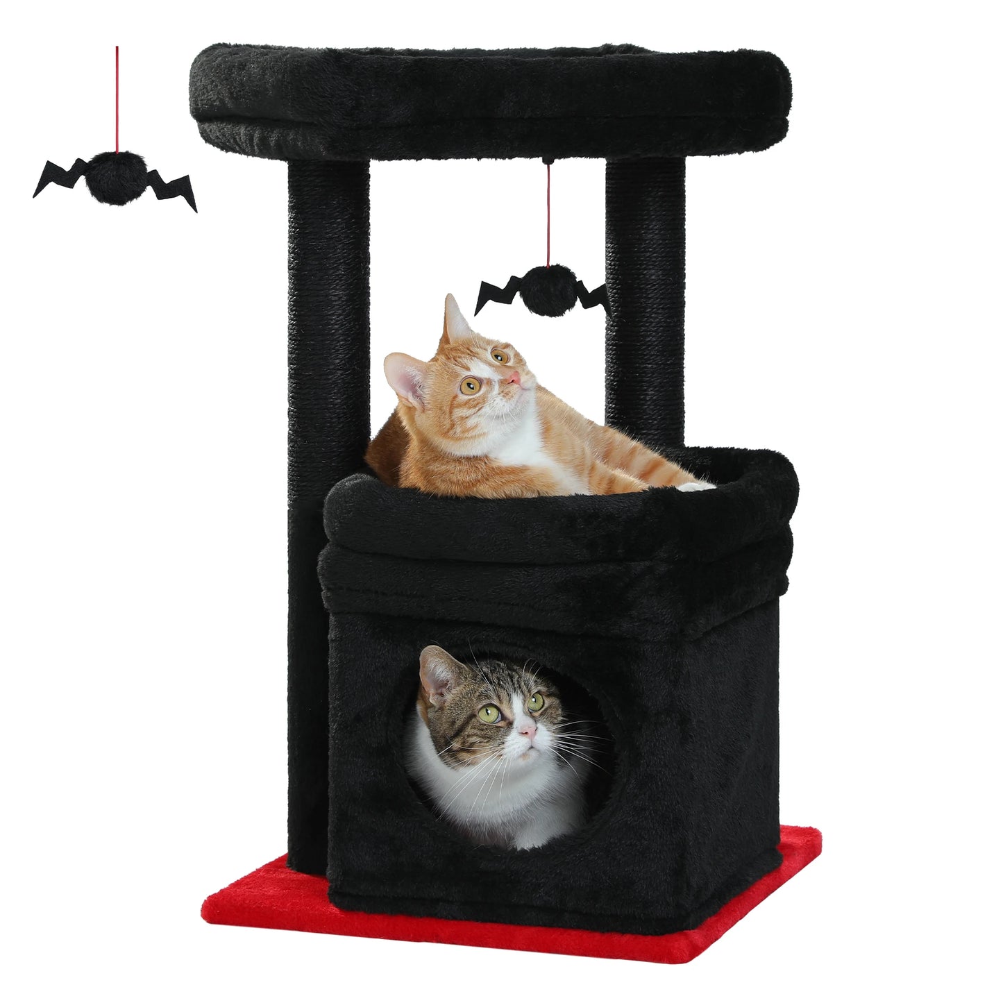 Cat Tree Tower With Cozy Condo And Wide Top Perch Sisal Posts For Indoor Cats
