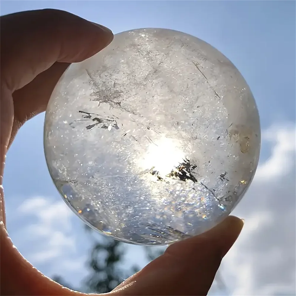 1 Piece Delicate White Calcite Crystal Ball Healing Gemstone For Home Decor Gift