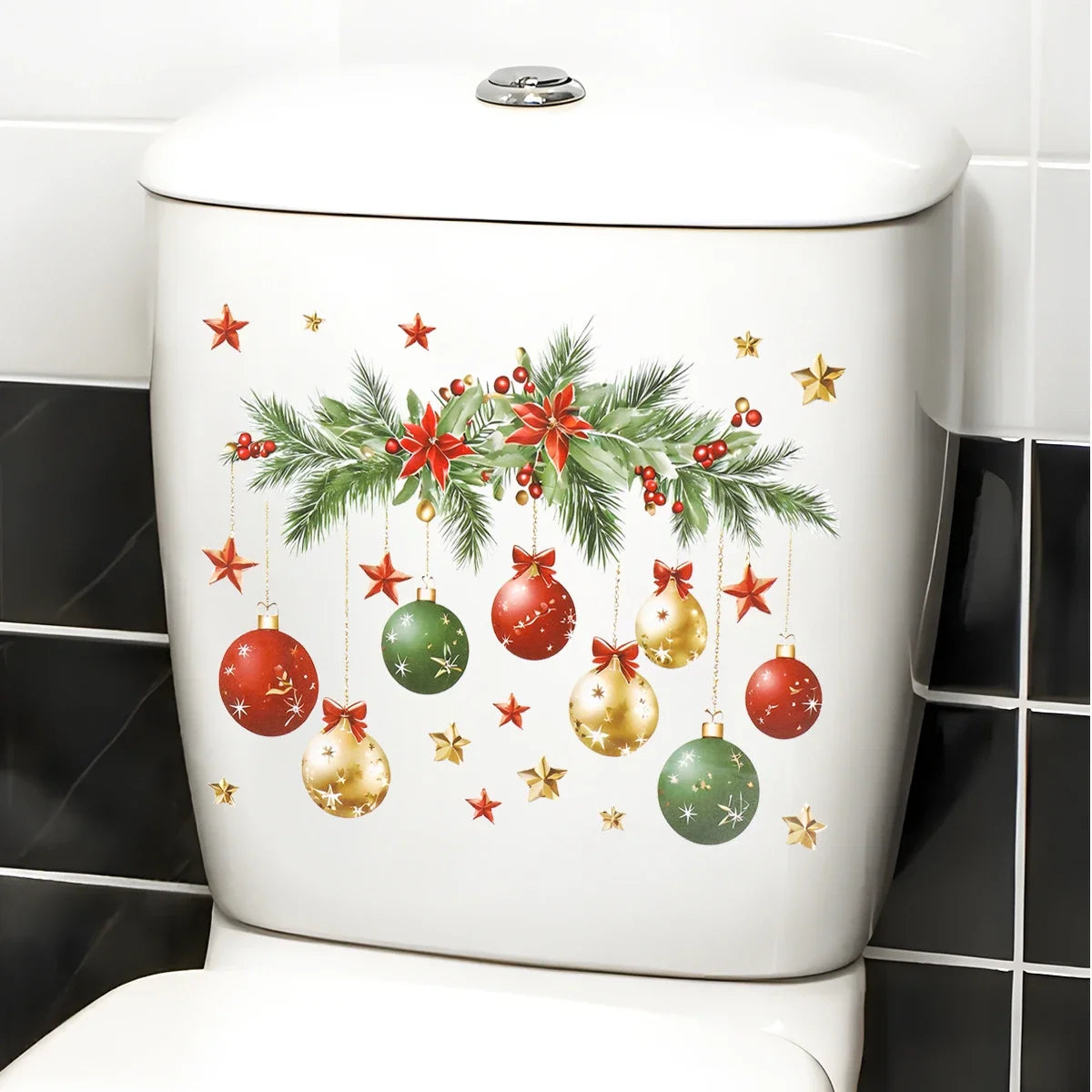 Christmas Snowman Toilet Stickers For Holiday Bathroom Decor 2025 Gift