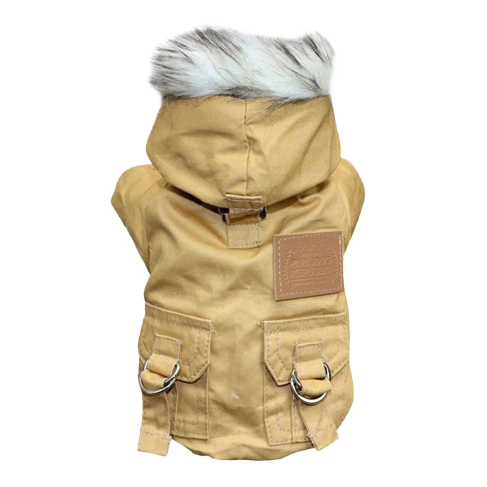 Dog Jacket With Harness Winter Coat Windproof Outdoor Warm Hoodie Vest for Sizes