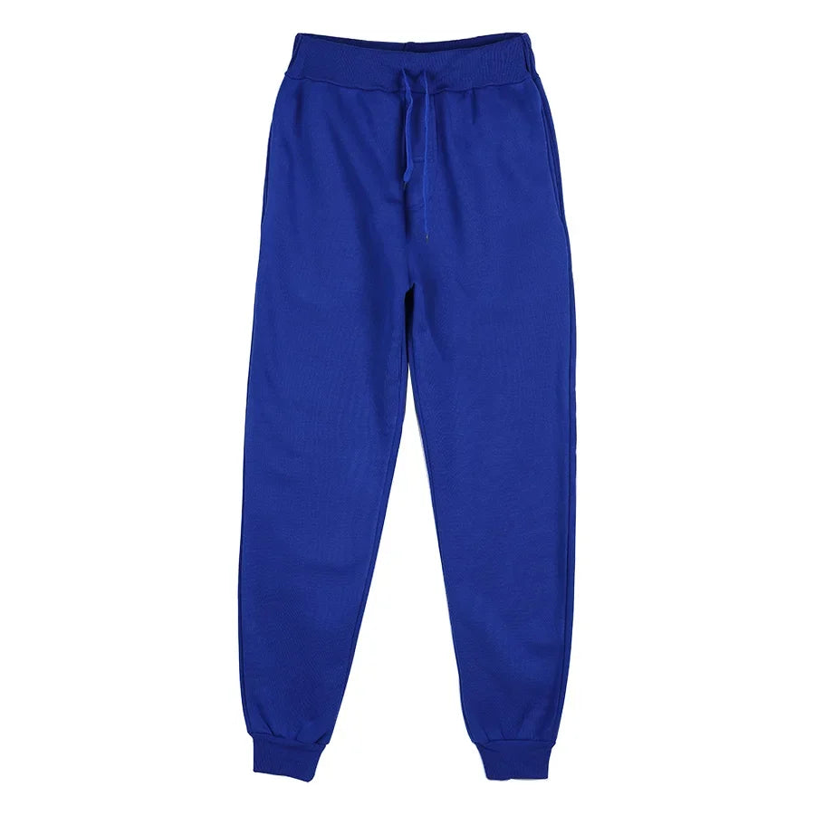 Unisex Fleece Sweatpants Casual Joggers Elastic Waist Running Winter Pants