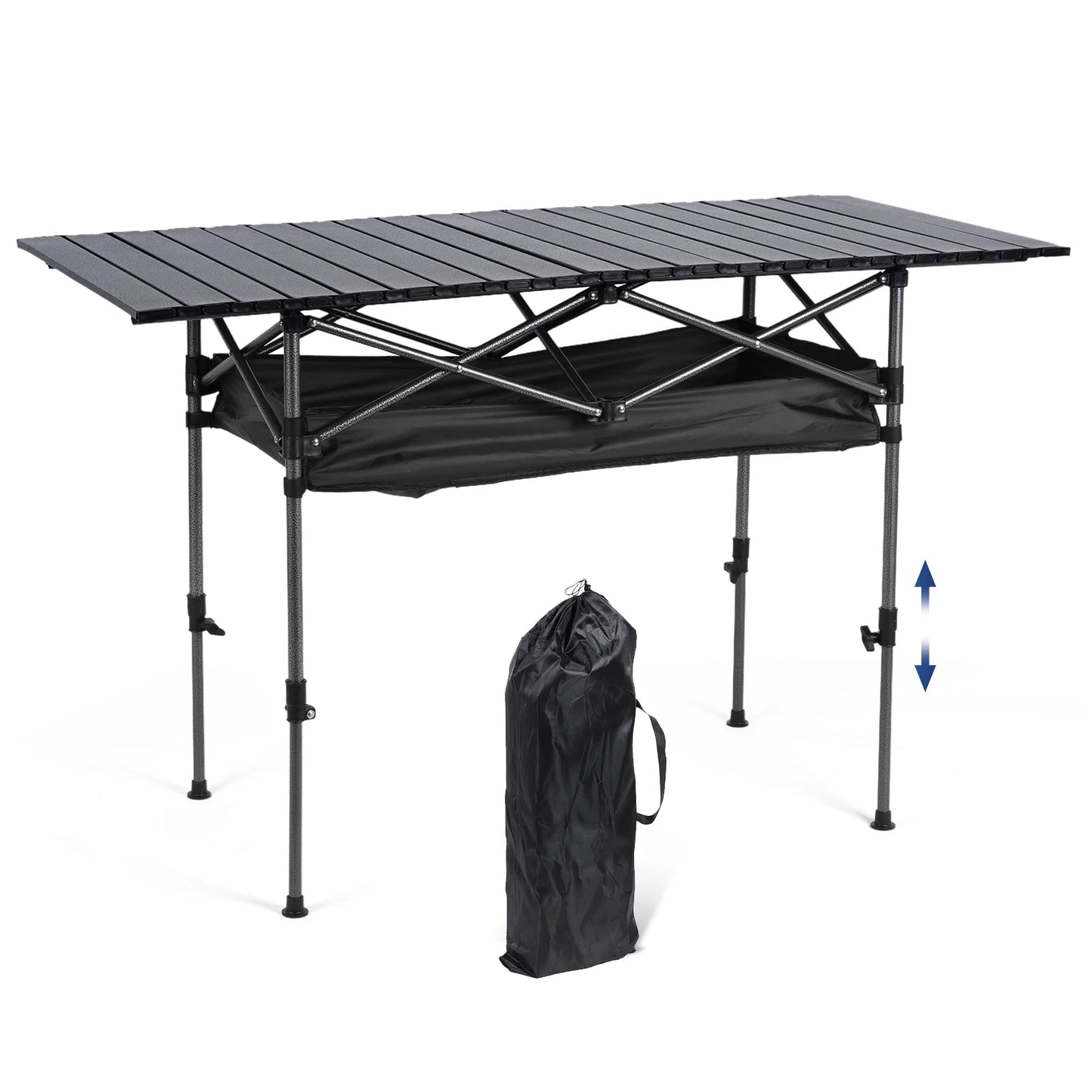 Outdoor Folding Aluminum Table Portable With Carrying Bag For Camping Picnics