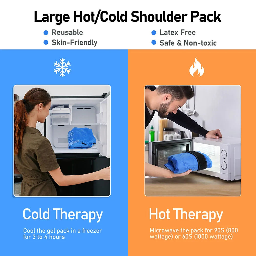 Shoulder Ice Pack Wrap For Hot Cold Therapy And Pain Relief Support Brace