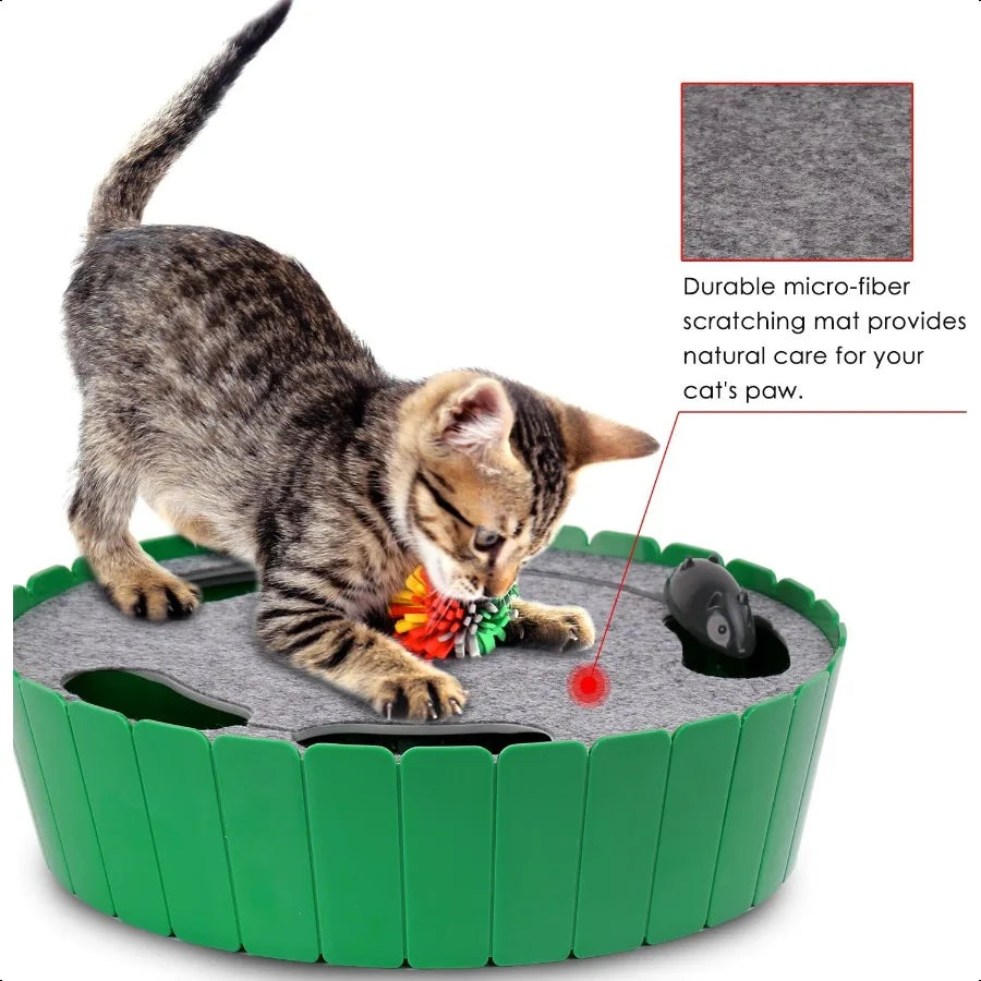 Interactive Cat Toy With Running Mouse Motion Activated Teaser For Indoor Cats Pop And Play Hide Seek Toy