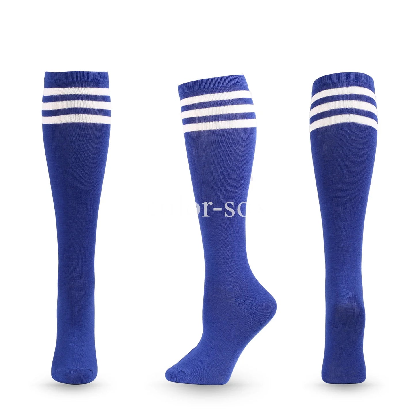 Compression Socks Soccer Socks Non Slip Knee High Striped