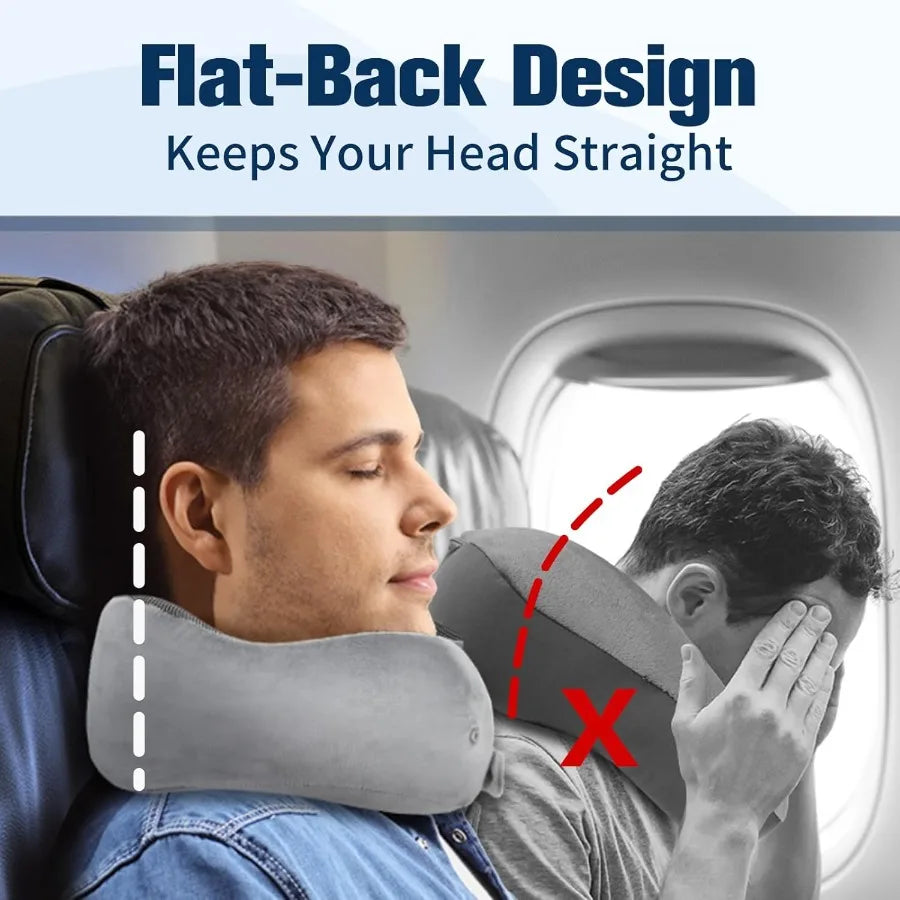 Memory Foam Travel Neck Pillow With Adjustable Design Portable Plane Accessory For Comfort