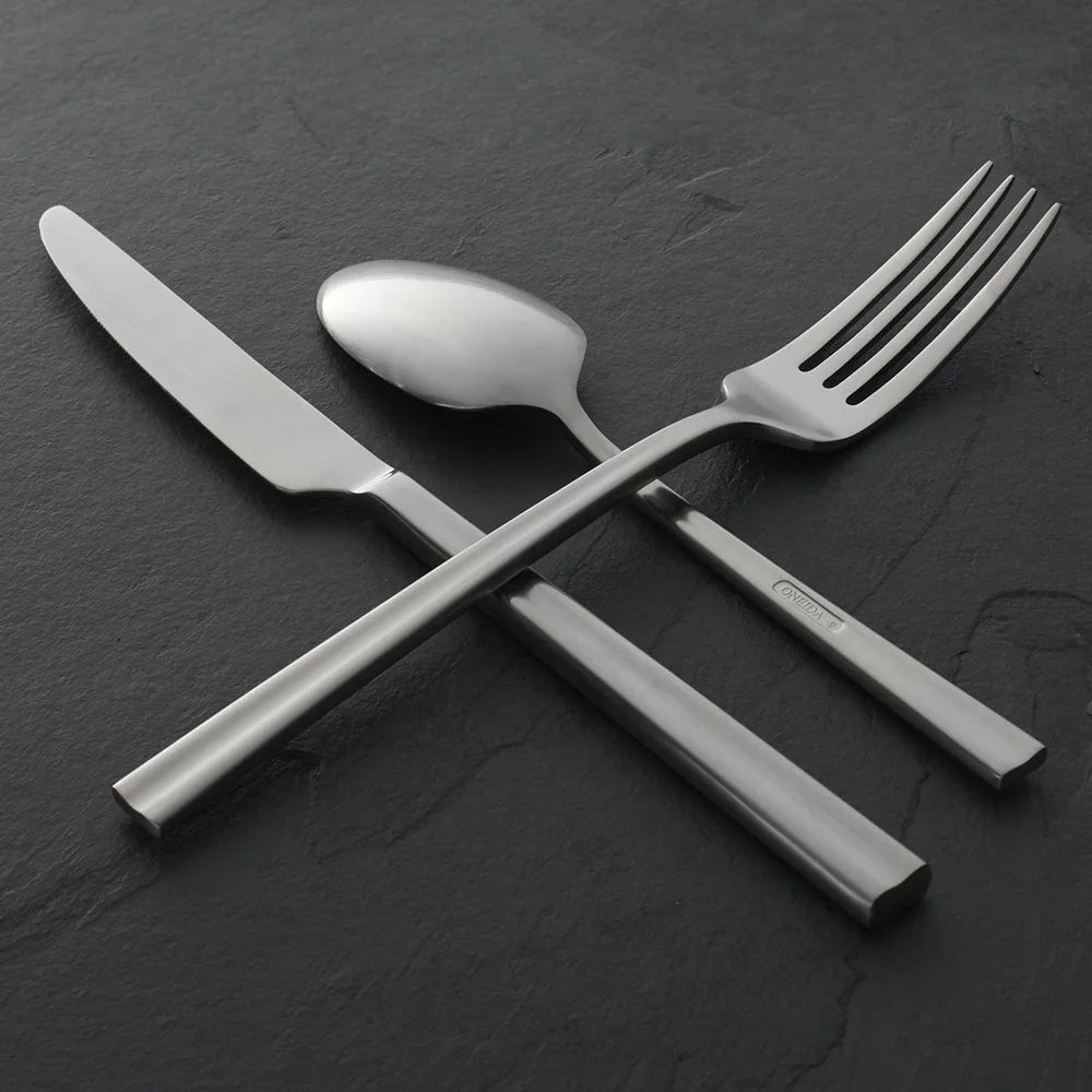 45 Piece Stainless Steel Flatware Set for 8 Includes Dinner Forks Knives Spoons Teaspoons Salad Forks Serving Utensils