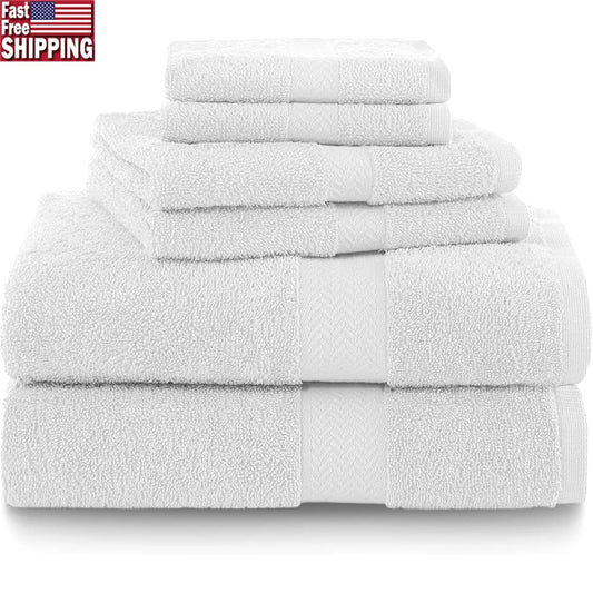 Six Piece Luxury Cotton Towel Set Quick Dry Towels Home