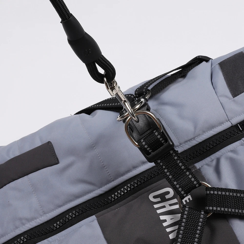 Winter Dog Jacket With Harness Waterproof Coat For Labrador French Bulldog