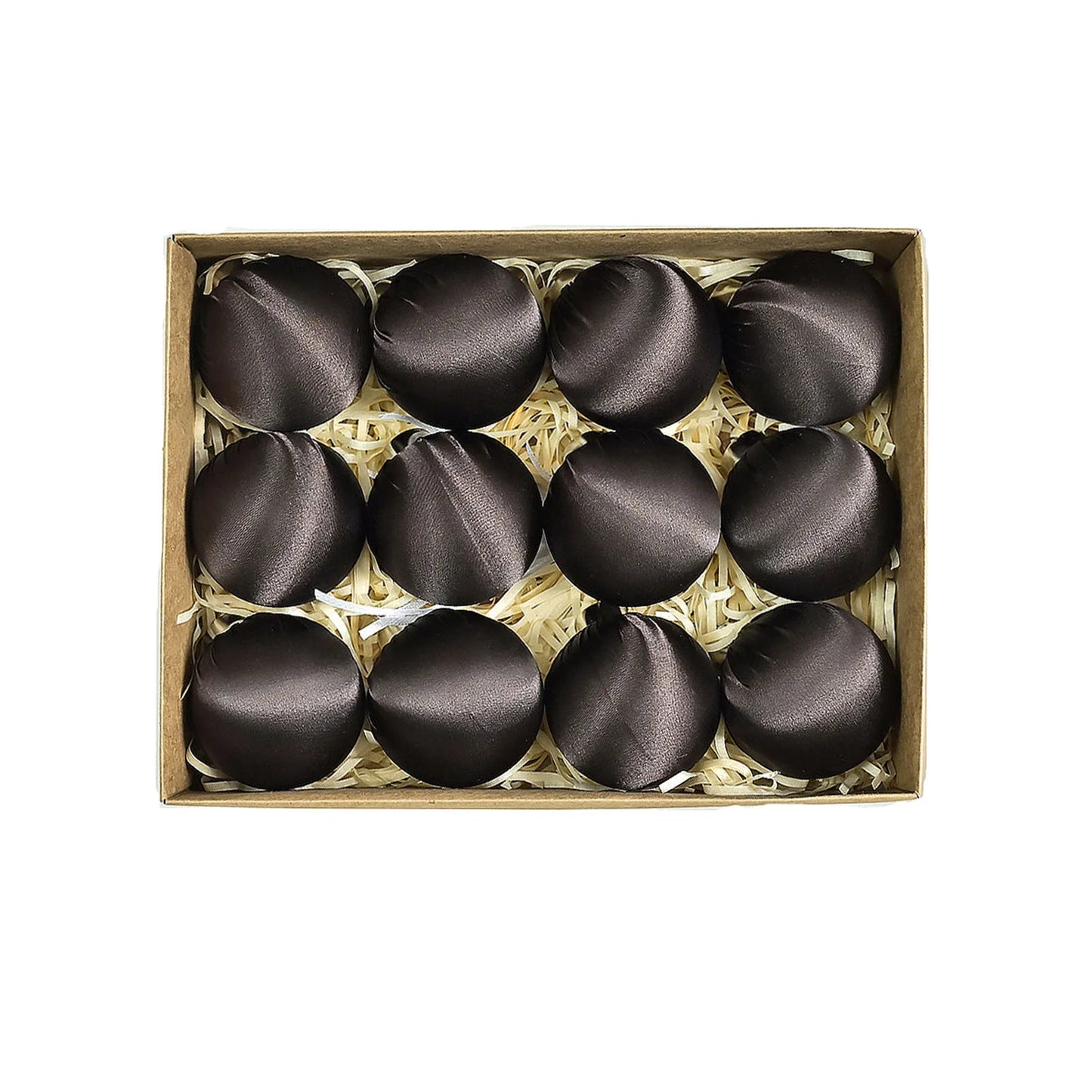 12pcs Velvet Glossy Christmas Ball Ornaments Hanging Christmas Tree Decorations