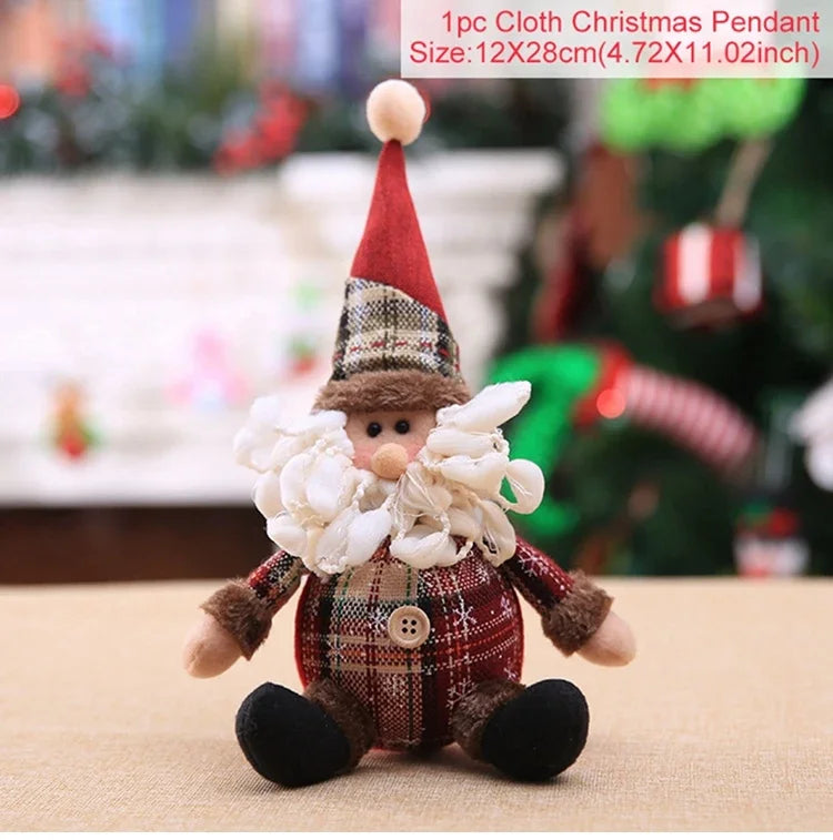 Santa Claus Doll Christmas Home Decor Tabletop Ornament 2024 2025 Gift