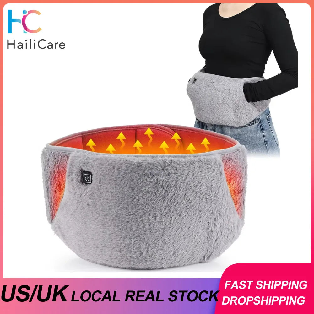 US Stock Cold Proof Uterus Warming Belt Heated Waist Warmer Graphene Heating