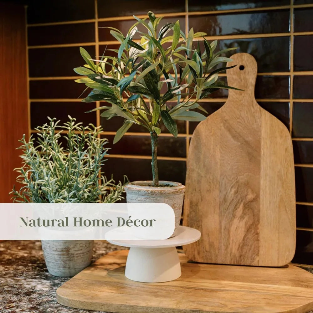 Wood Cutting Board 17x19 Mango Wood with Handle for Serving and Chopping