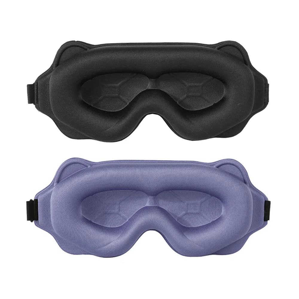 3D Sleep Mask Memory Foam Blockout Light Eyeshade Portable Travel Comfort