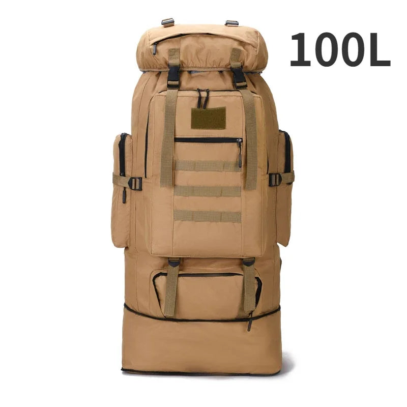 80L 100L Mountaineering Backpack Tactical Hiking Bag