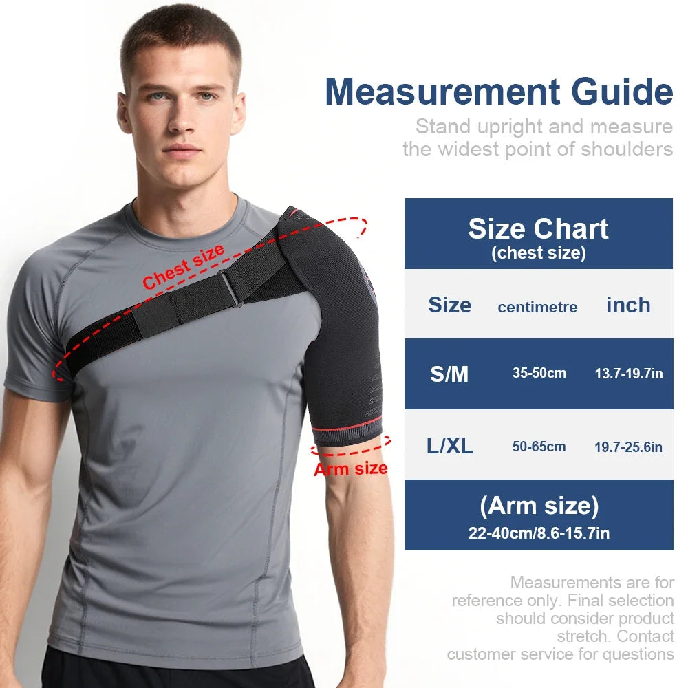 Adjustable Compression Shoulder Brace Sleeve For Sports And Fitness Pain Relief Breathable Lycra Material