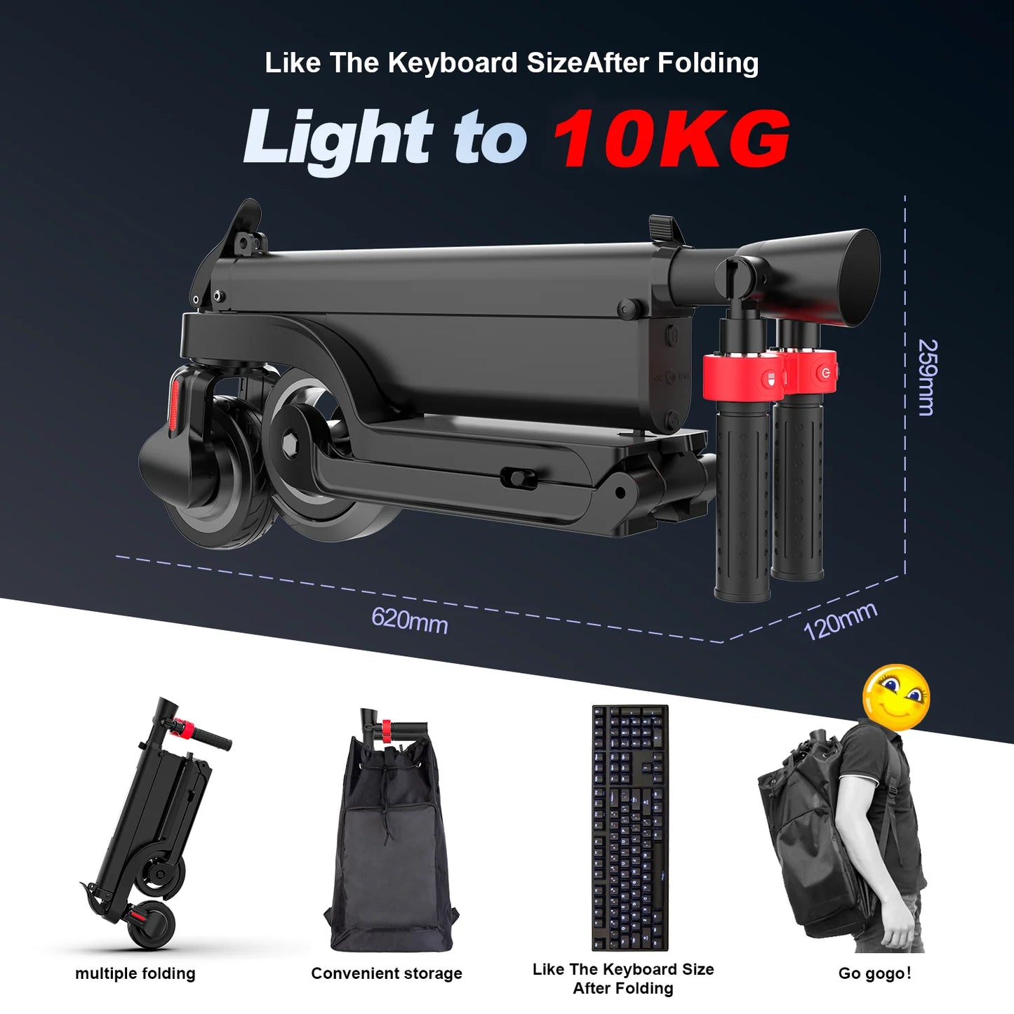 HX Foldable Electric Scooter 350W 25 Kmh 36V For Adults 5.5 Inch