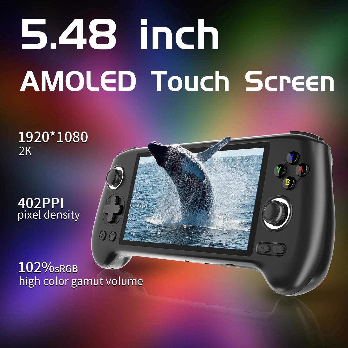 Anbernic RG556 Retro Handheld Console 5.48 Inch AMOLED Screen WiFi Android