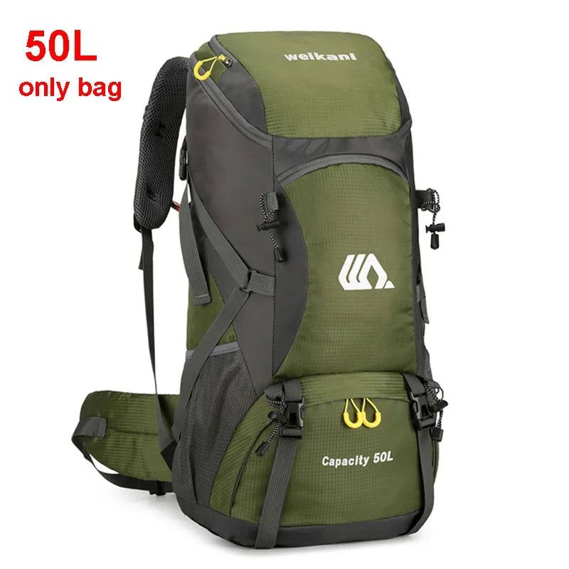 50L Travel Backpack Waterproof Hiking Camping Bag Unisex Outdoor Gear