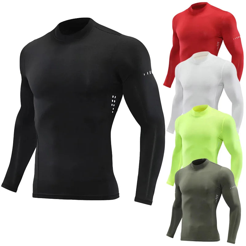 Unisex Long Sleeve Running Top Compression T Shirt For Gym Outdoor Fitness