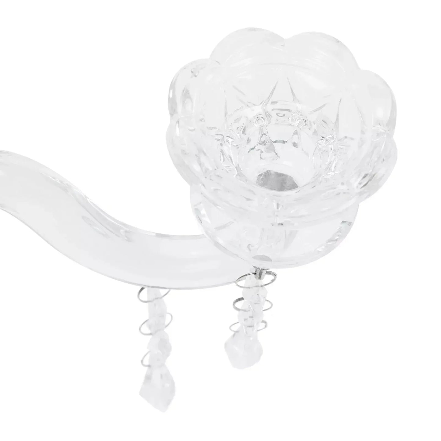 5 Arm Crystal Candle Holder Centerpiece With 5 Heads