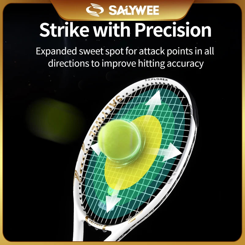 Saywee 1119 Tennis Racket Pro Staff Full Carbon Training Racket With String For Serious Players