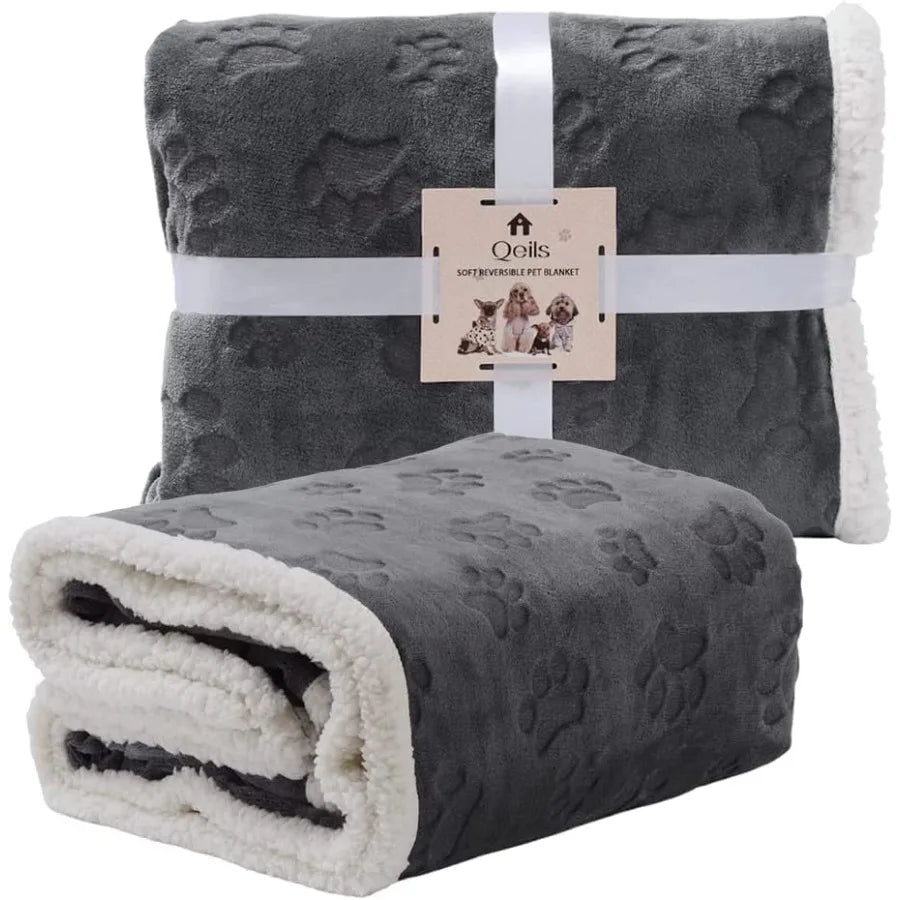 Waterproof Washable Sherpa Fleece Blanket Small Dogs And Cats Reversible Throw