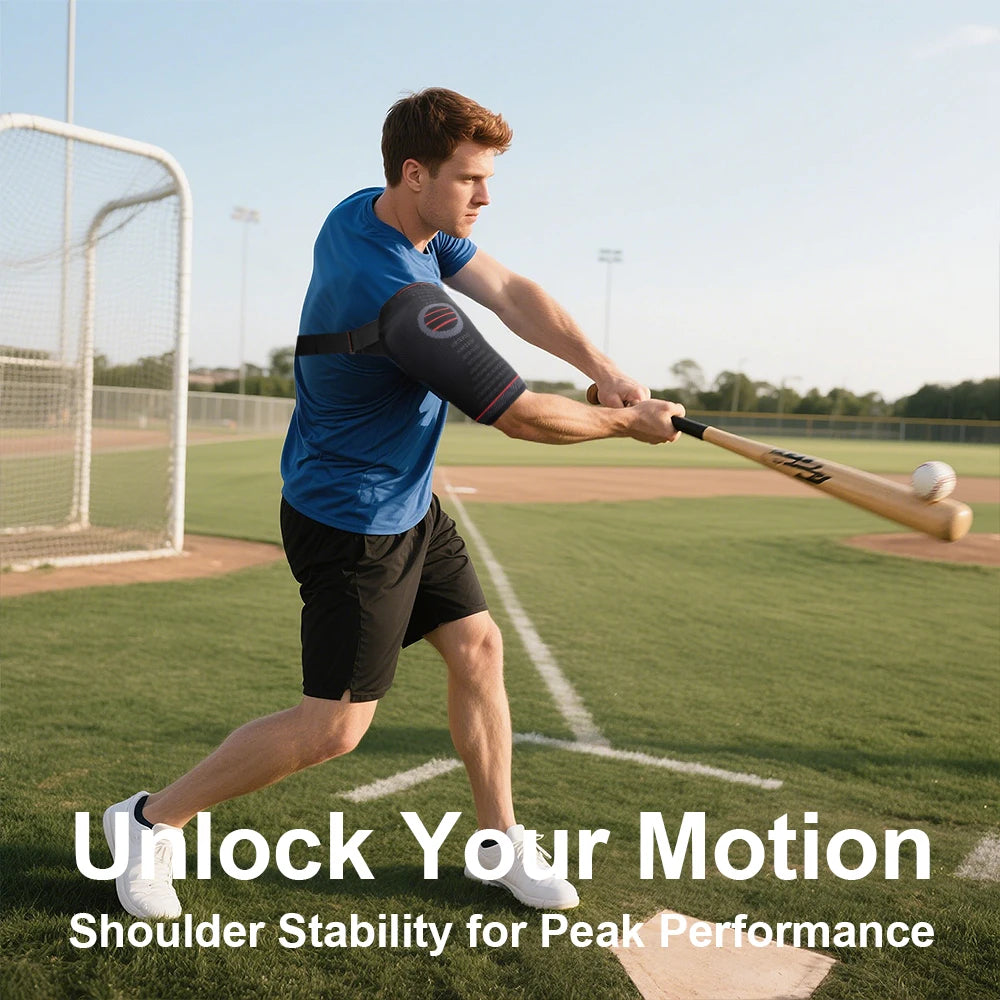 Adjustable Compression Shoulder Brace Sleeve For Sports And Fitness Pain Relief Breathable Lycra Material