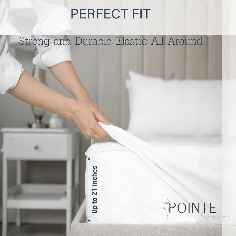 Pointehaven 100 Cotton Queen Sheets 500 Thread Count Set