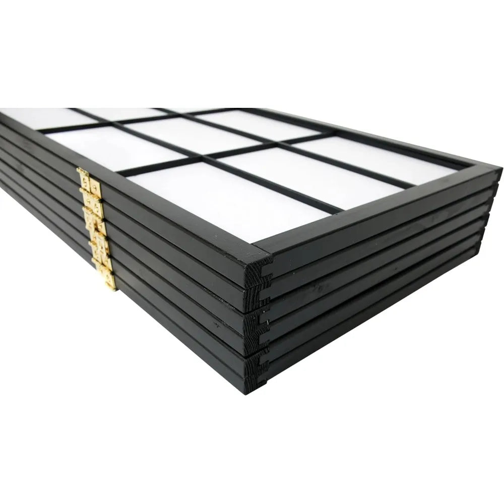 Six Panel Plum Blossom Screen Portable Foldable Shoji Style Room Divider Freestanding Privacy Screen