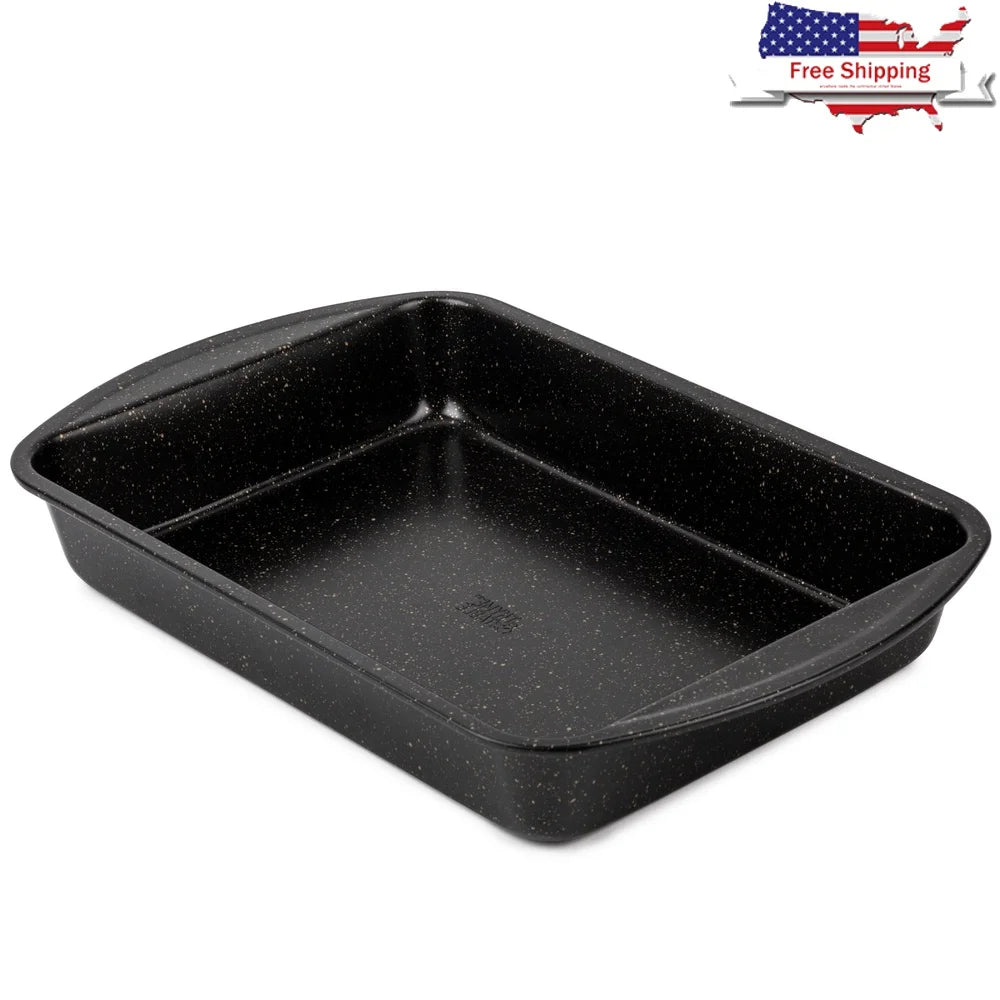 Nonstick Lasagna Roasting Pan Aluminized Steel Bake Serve Casserole Deep Oven Safe Easy Clean Kitchen Cookware