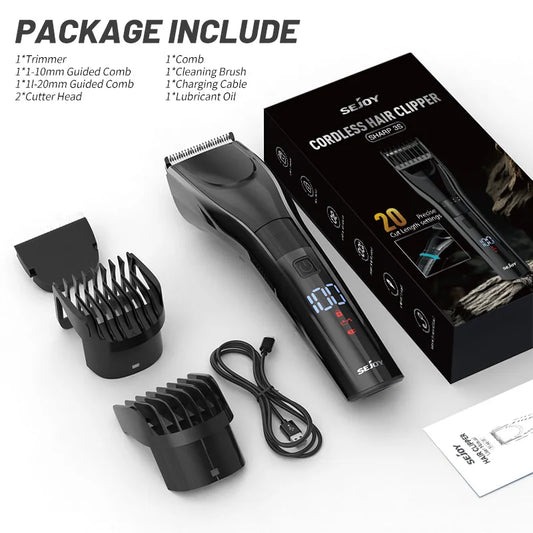 SEJOY Electric Hair Clipper Kit For Men Adjustable Rechargeable Hair Trimmer