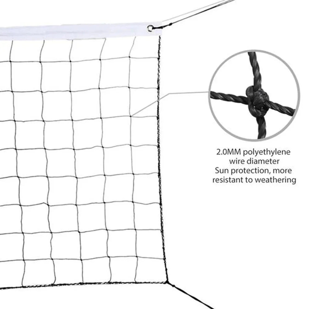 Portable Nylon Volleyball Net 950x100cm For Beach Backyard