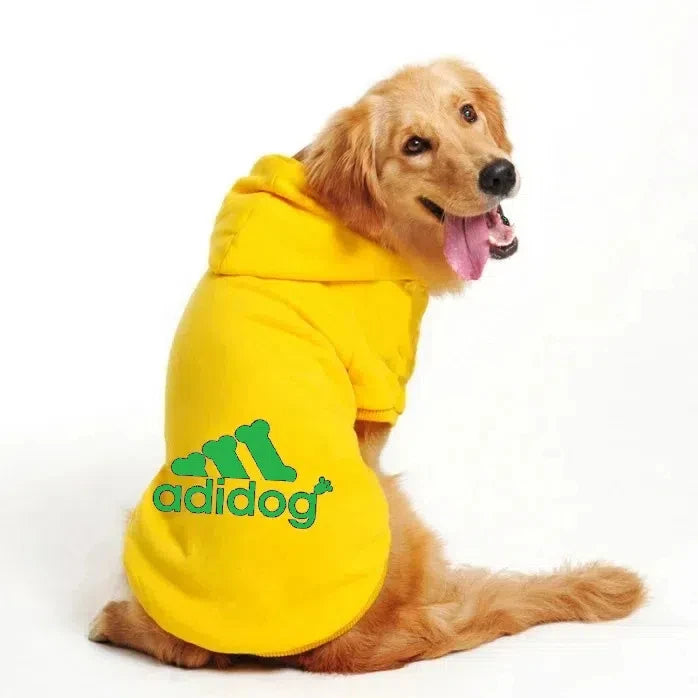 Adidog Autumn Winter Warm Dog Hoodie Coat For Medium Large Dogs
