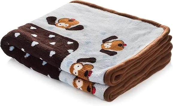 Snuggle Puppy Blanket for Pets - Cozy Dog Blanket for Small Dogs - Machine Washable Dog Blanket in Blue