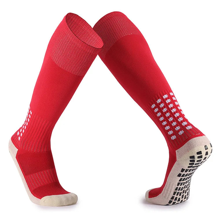 Long Football Socks With Silicone Suction Cup Grip Anti Slip