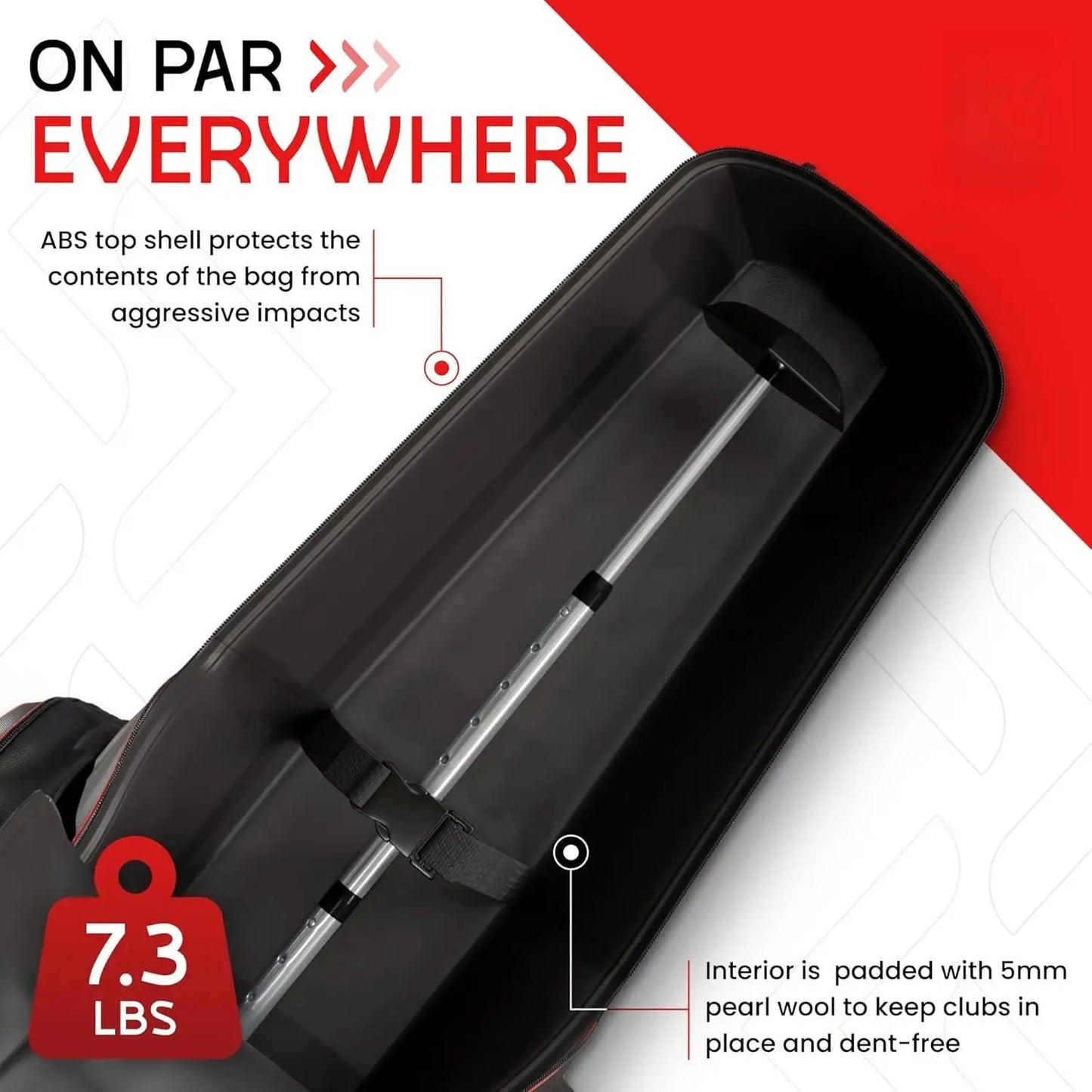 Golf Travel Bag With Wheels Golf Club Case TSA Padlock