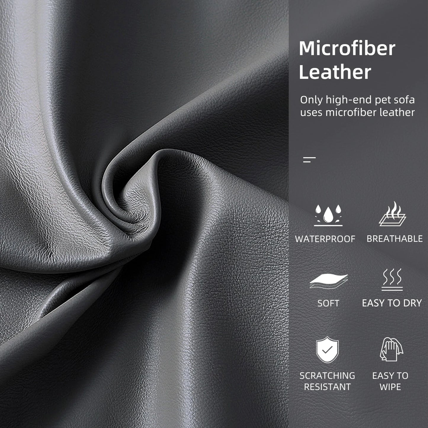 Elevated Dog Bed Sofa Microfiber Leather Cover Extra Large Removable Cushion