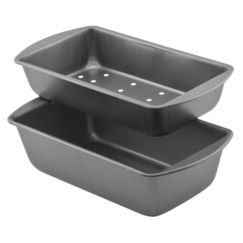 Nonstick Meatloaf Pan With Draining Insert Versatile Loaf Pan For Breads And Cakes Easy Cleanup Durable Steel
