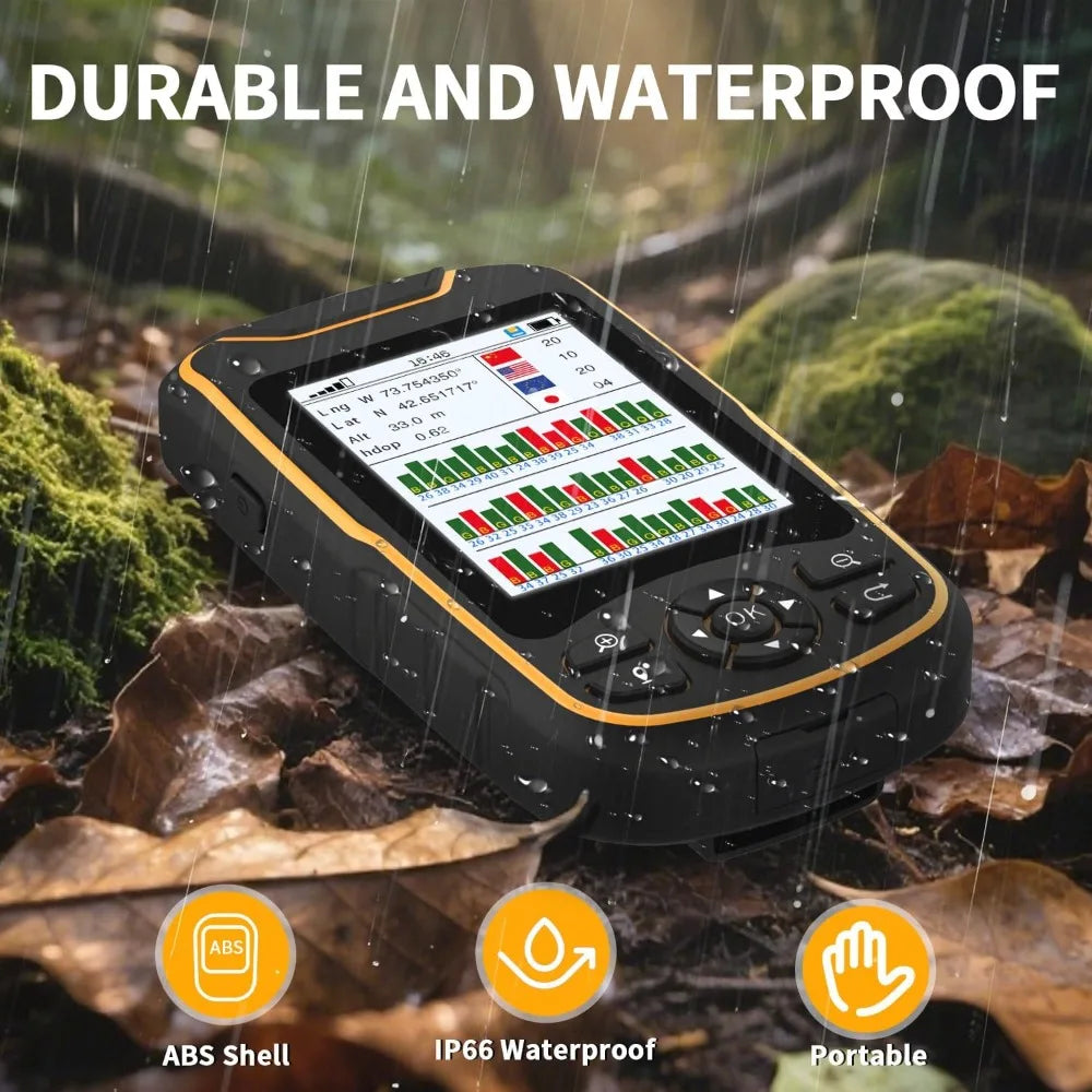 A8 Handheld GPS for Hiking, Rugged and Waterproof Handheld GPS Navigator, 3.2" Sunlight Readable Screen