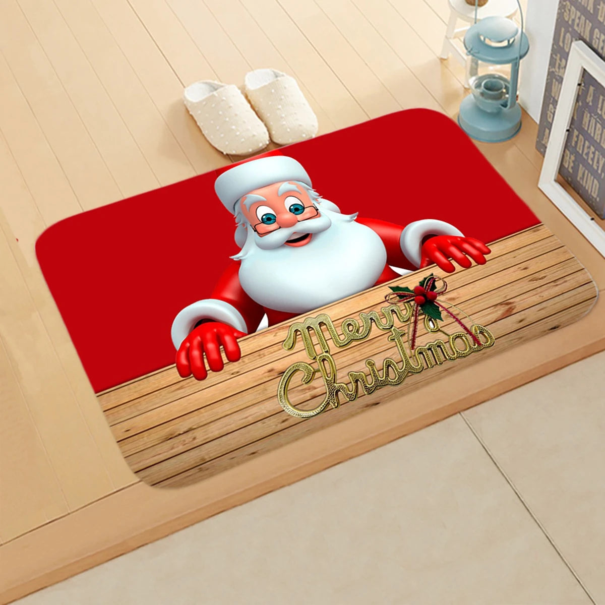 Christmas Door Mat Santa Claus Outdoor Decor For Home Merry Christmas 2025 Xmas