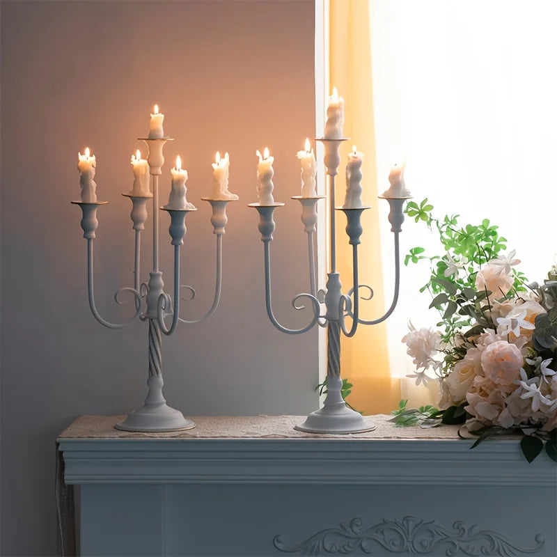 Five Candle Holders For Weddings And Banquets Iron Pillar