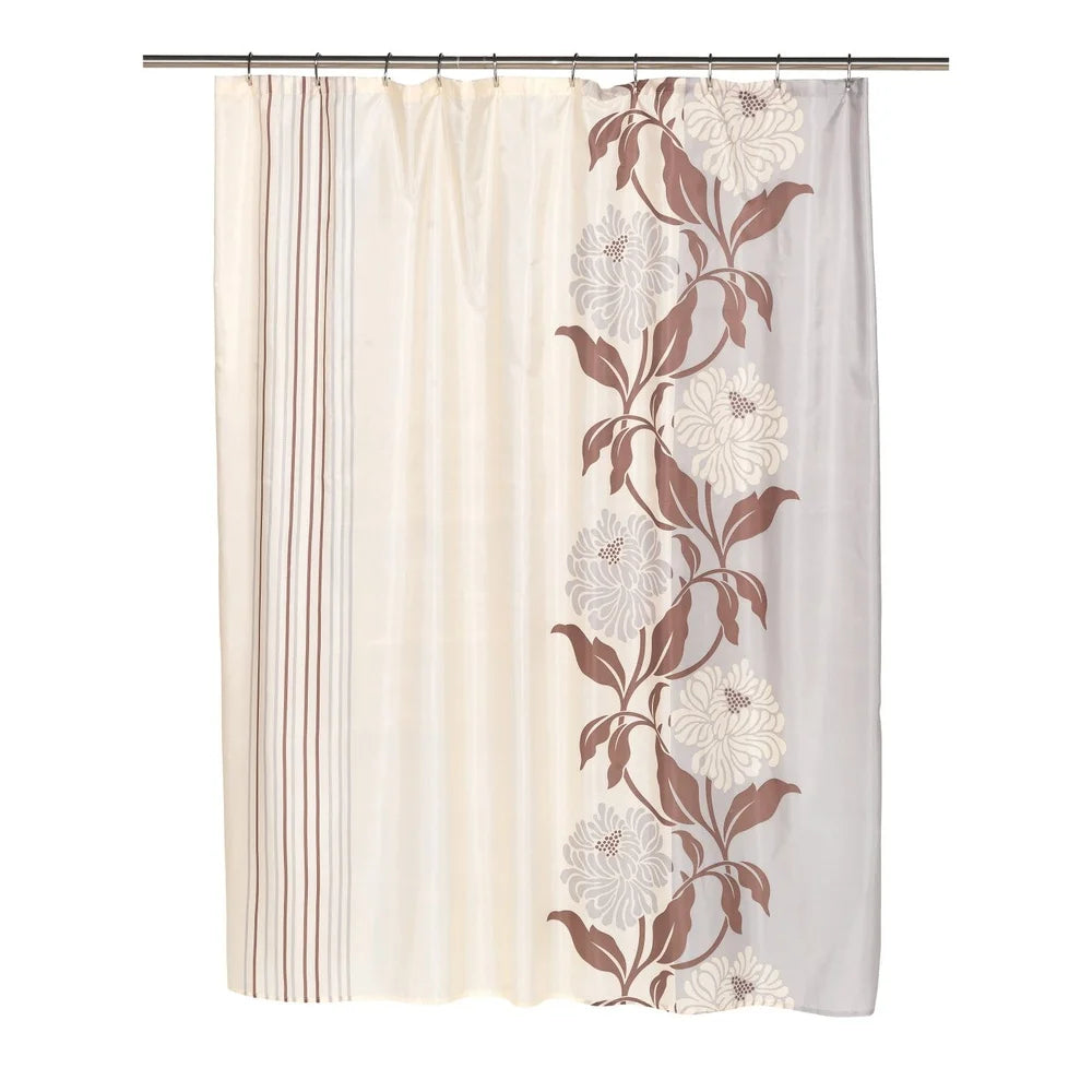 Durable Water Resistant Polyester Shower Curtain 70x72 Machine Washable With Unique Design And Matching Window Curtain