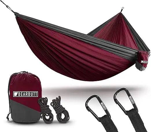 Bear Butt 2 Person Portable Hammock - Backpacking to Camping - Double Hammock for Travel & Outdoor
